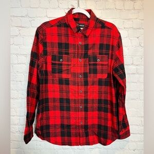 Original Use Flannel Shirt Mens‎ S Button Up Long Sleeve Casual Plaid